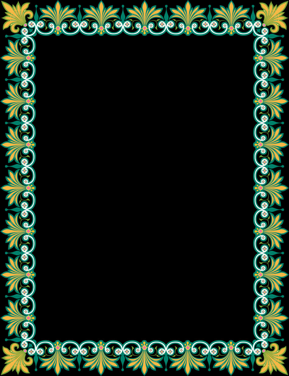 Floral Decorative Frame Design