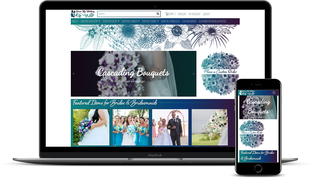 Floral Design Website Display