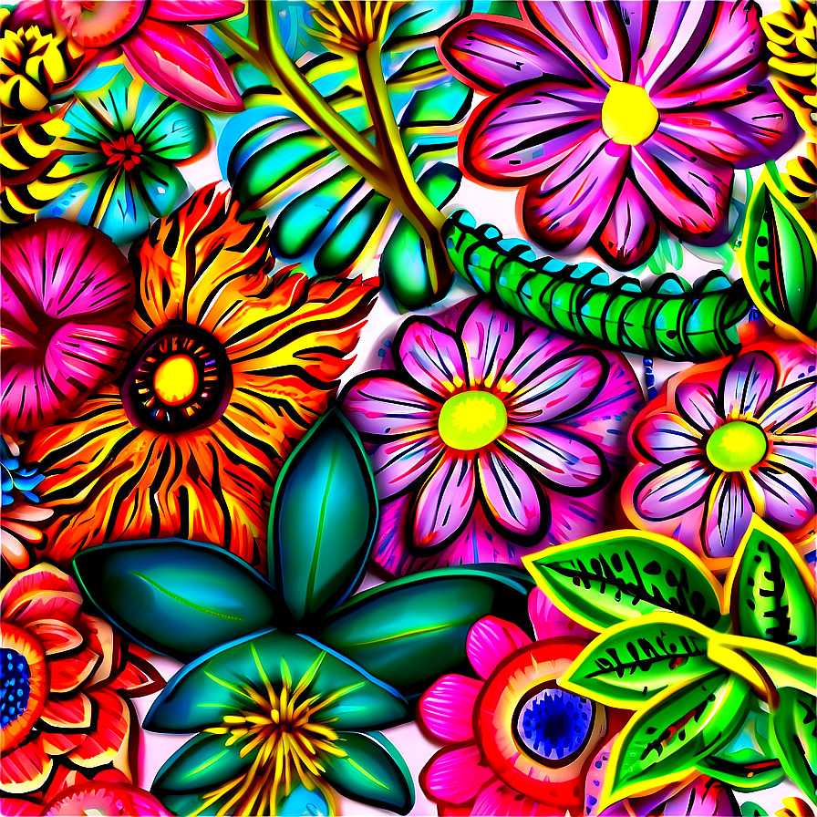 Floral Doodle Png 05212024