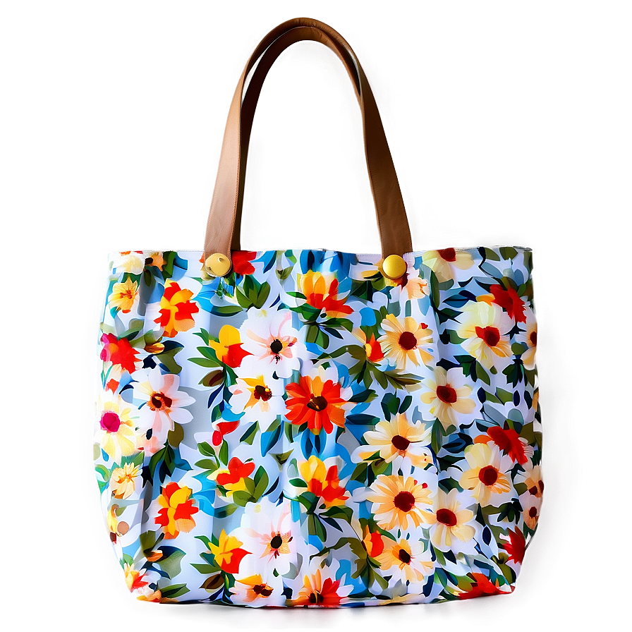 Floral Eco Friendly Tote Png 73