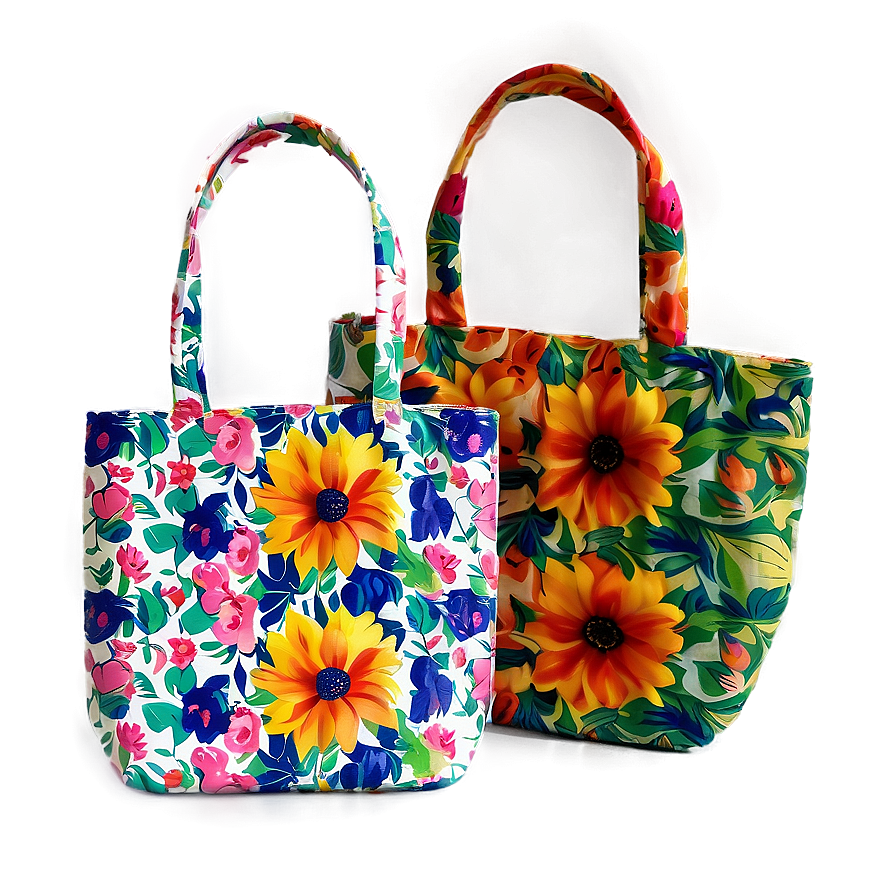 Floral Eco Friendly Tote Png Djo31