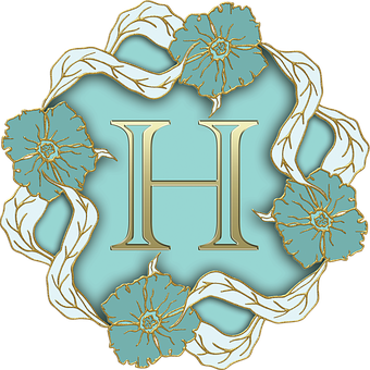 Floral Embellished Letter H