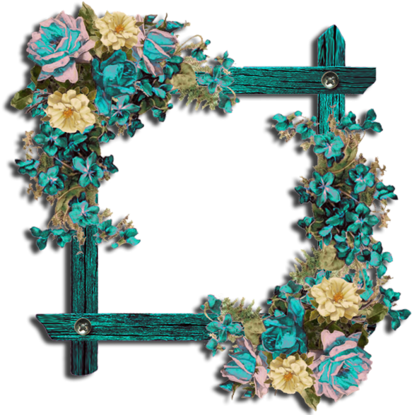 Floral Embellished Wooden Frame