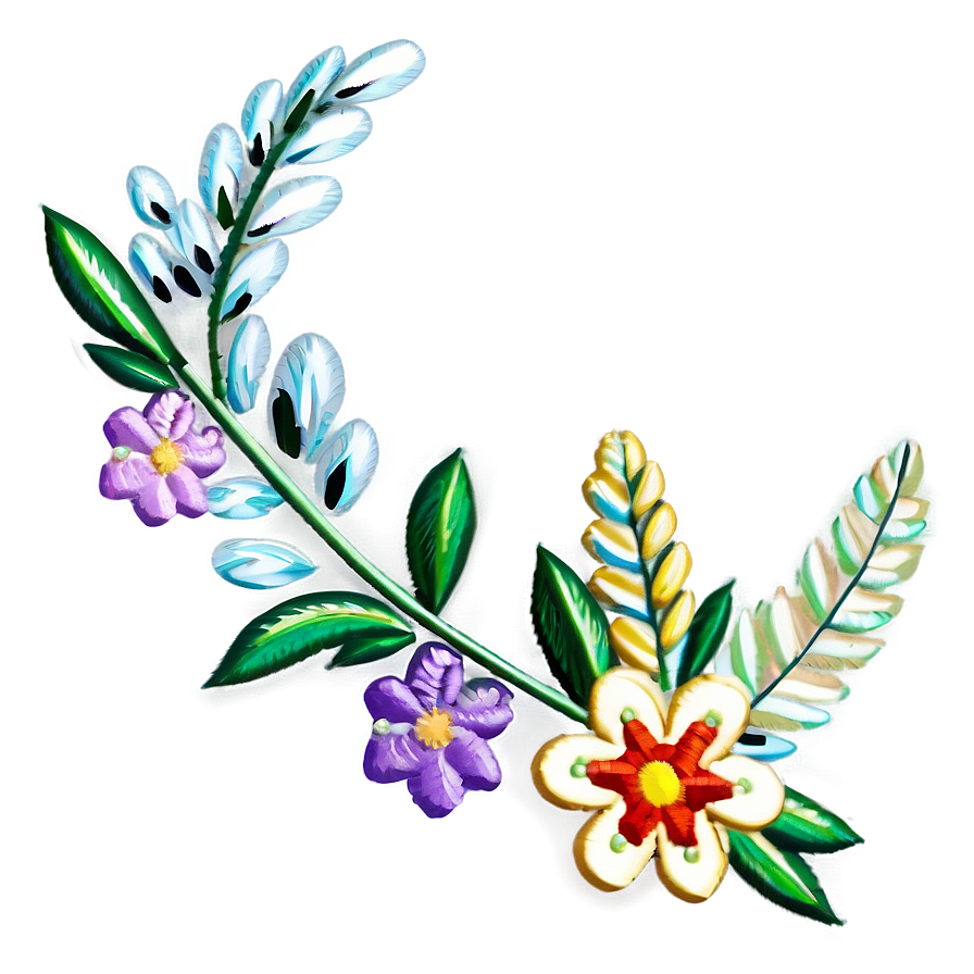 Floral Embroidery Png Kqm