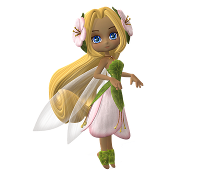 Floral Fairy Cartoon Character