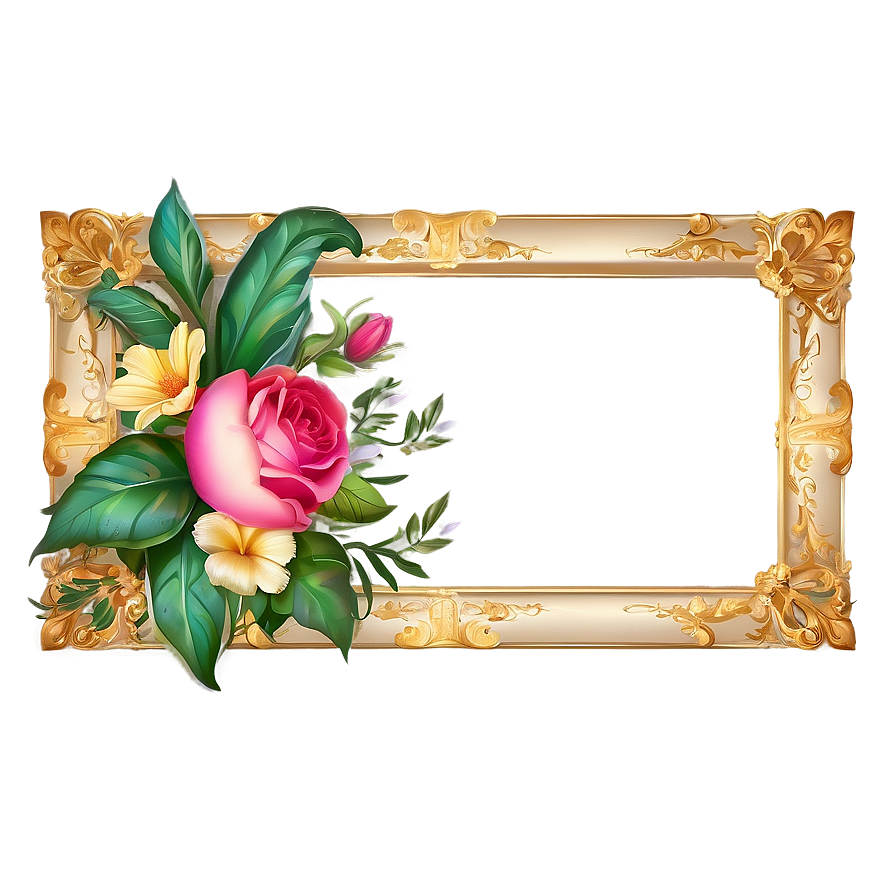 Floral Fancy Frame Png 06132024