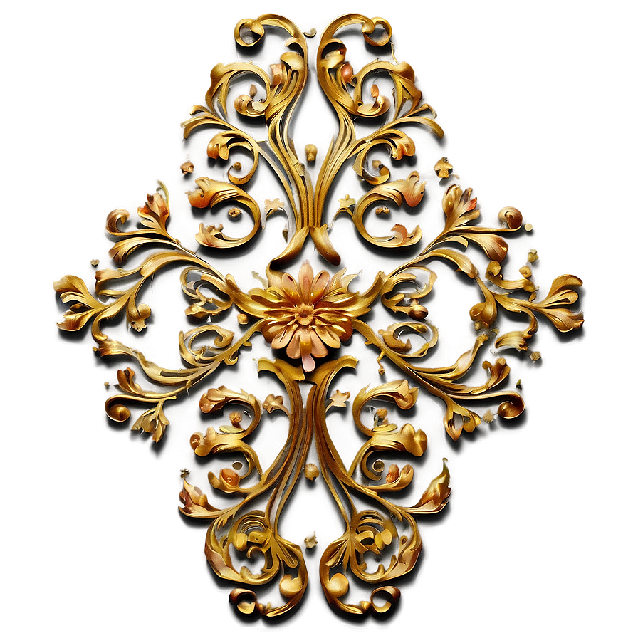 Floral Filigree Motif Png Dkx93