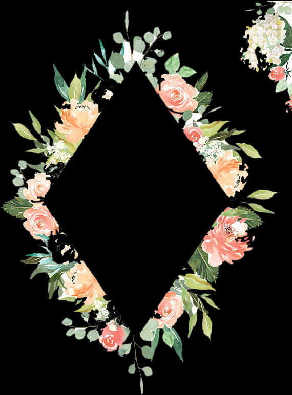 Floral_ Frame_ Black_ Background