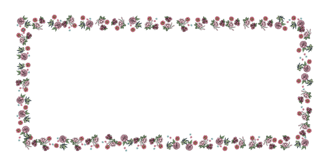 Floral Frame Black Background