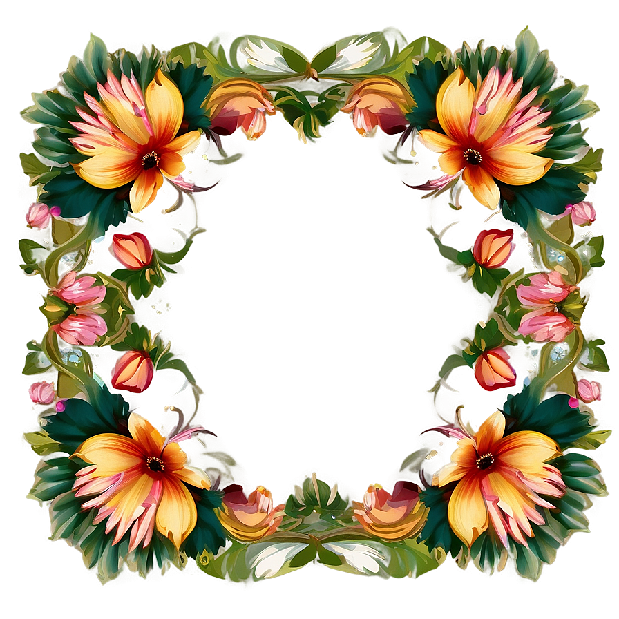 Floral Frame Clipart Png 05252024