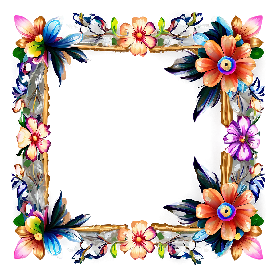 Floral Frame Clipart Png Gxu