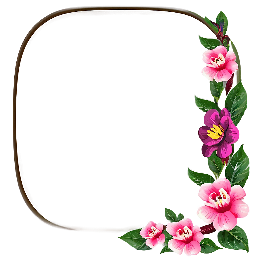 Floral Frame Design Png Lob65