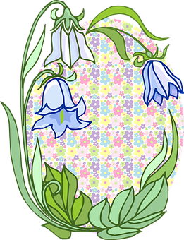 Floral Framewith Pastel Background