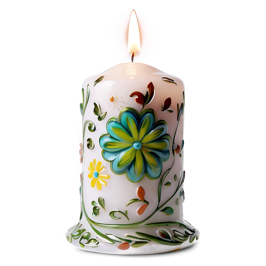 Floral Garden Candle Png 05242024