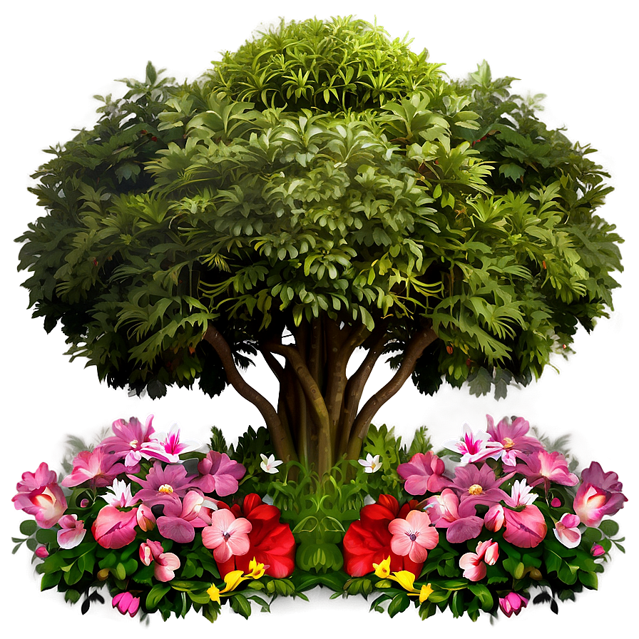 Floral Garden Scene Png 34