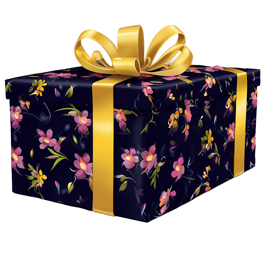 Floral Gift Box Png Gmf