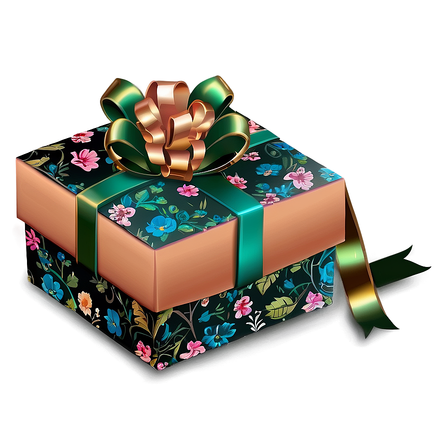 Floral Gift Box Png Sfy10