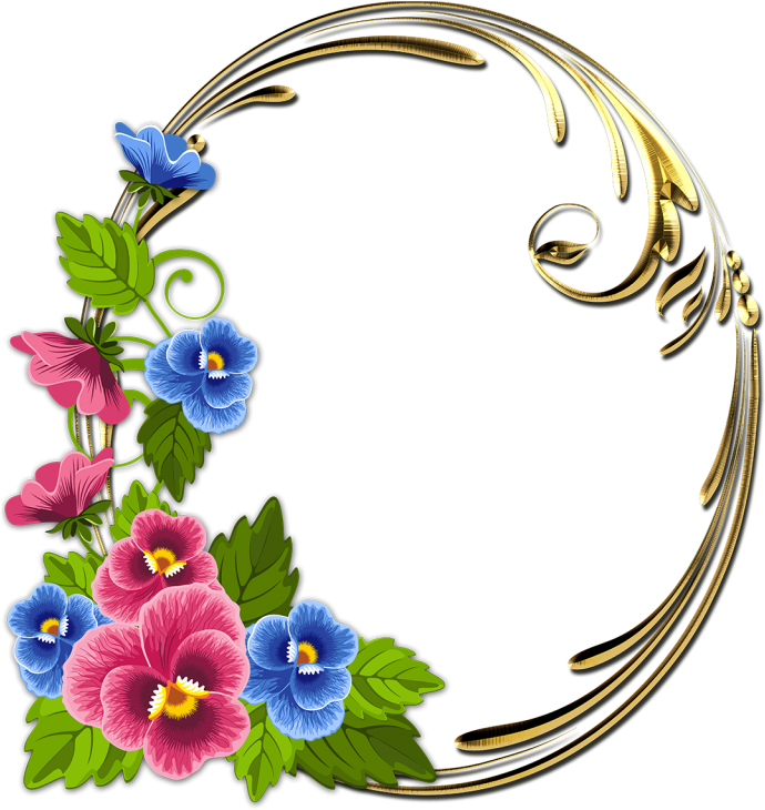 Floral Golden Crescent Design