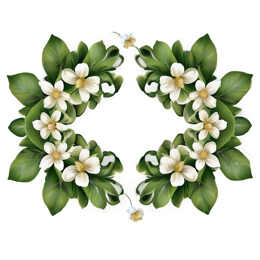 Floral Green Frame Png Onv81