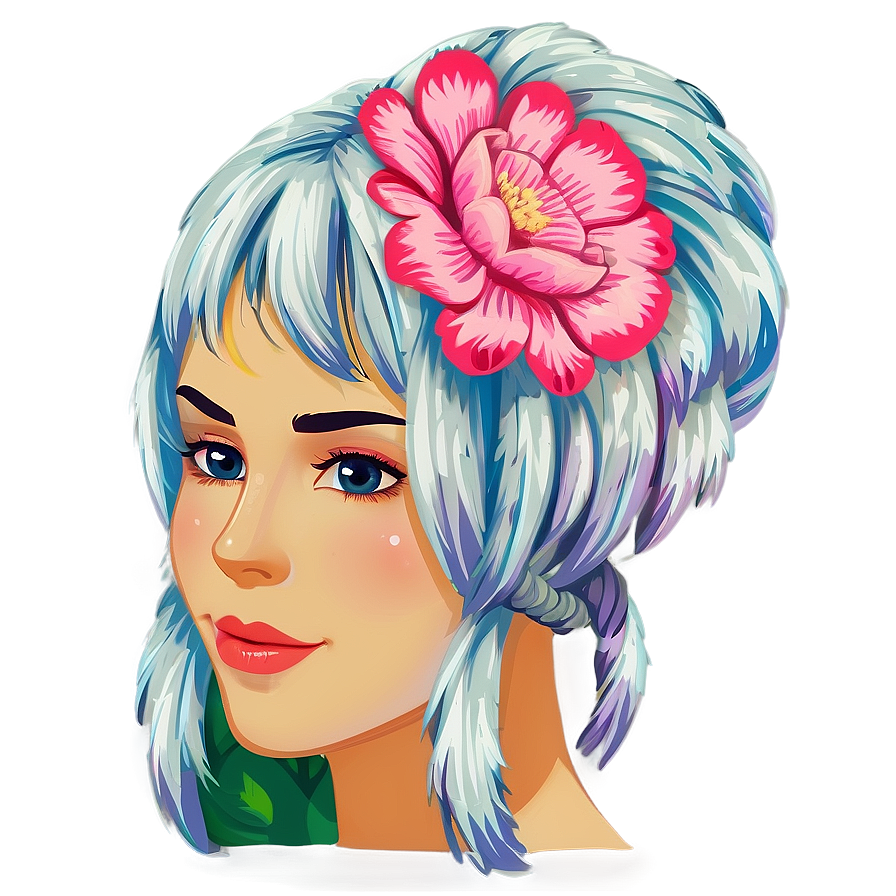 Floral Hair Clipart Png Cnr