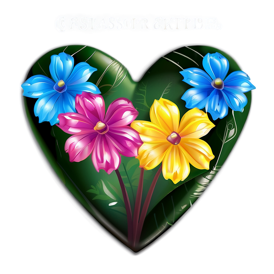 Floral Heart Clipart Png 06132024