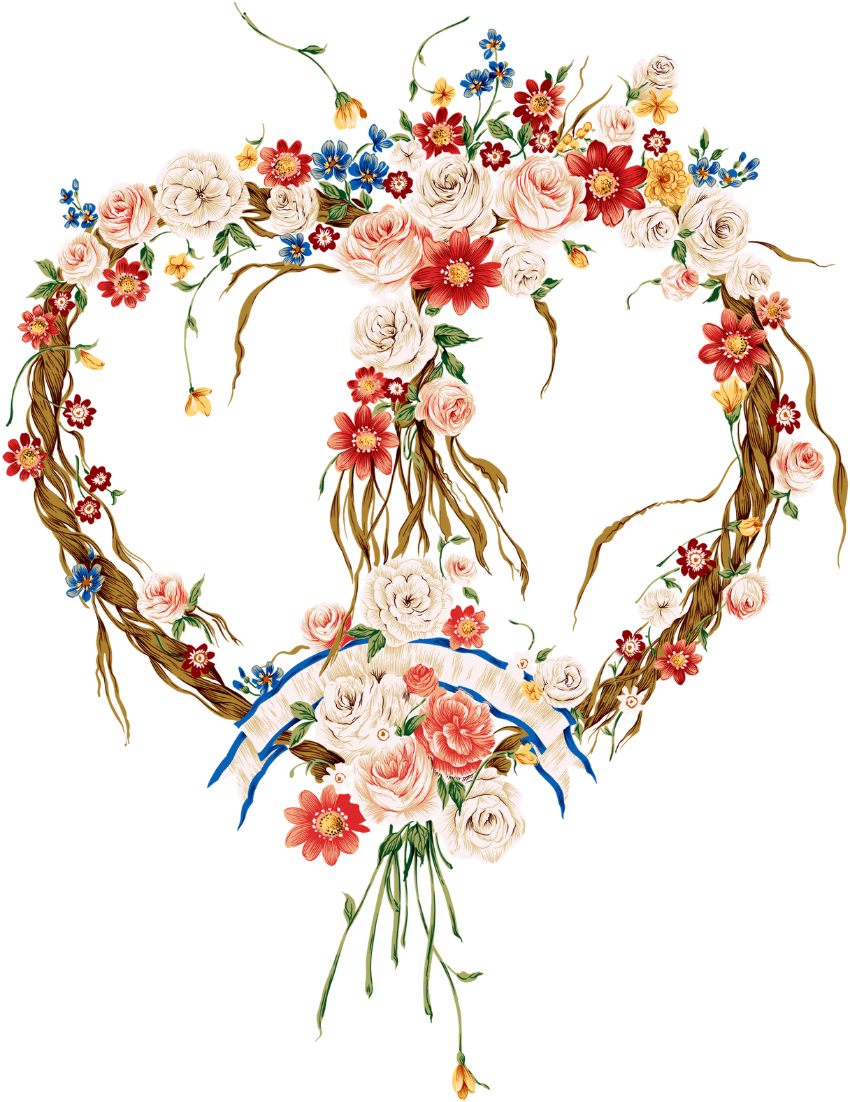 Floral Heart Frame Design