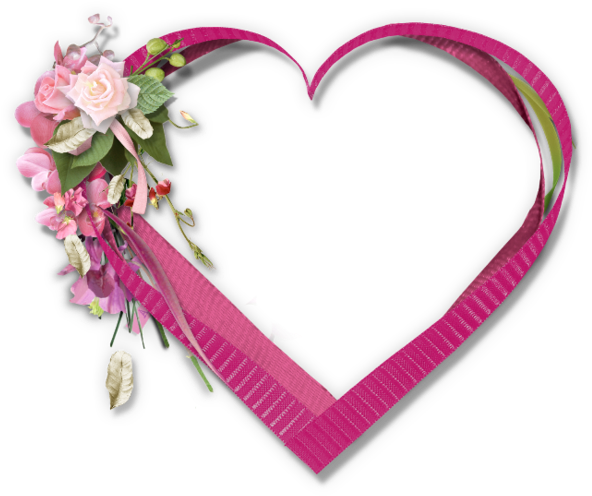 Floral Heart Frame P N G