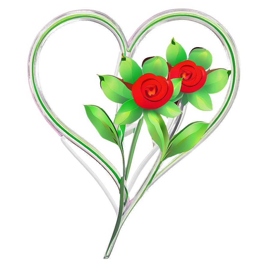 Floral Heart Vector Png Djh