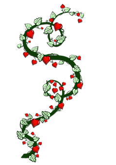 Floral Heart Vine Design