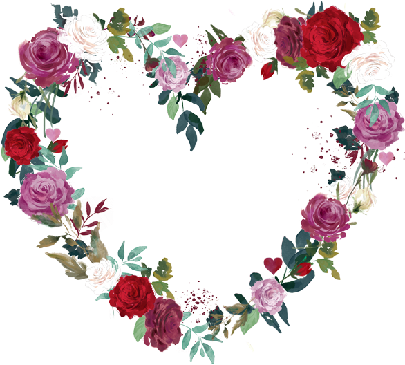 Floral Heart Wreath Design