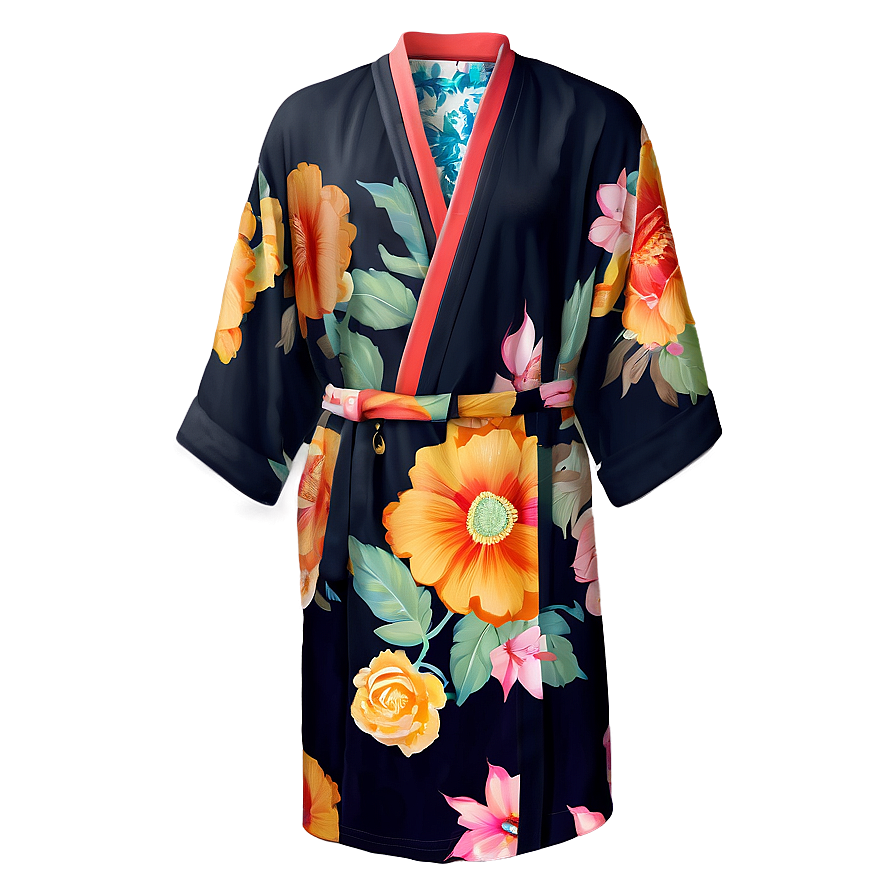 Floral Kimono Robe Png Lyp