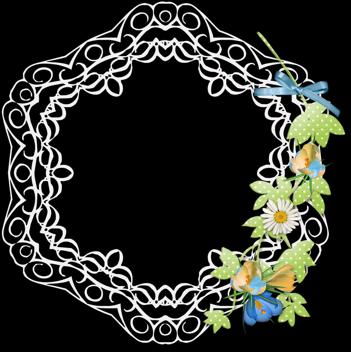 Floral Lace Frame Design