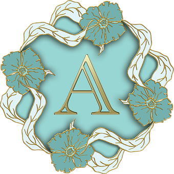 Floral Letter A Design