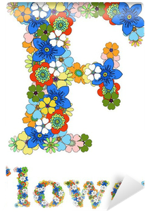 Floral Letter F Design