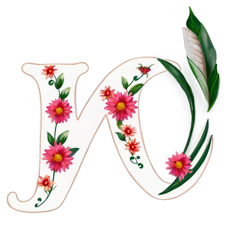 Floral Letter Monogram Png Wpp