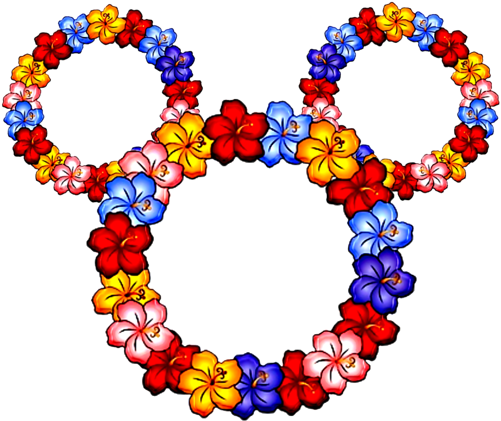 Floral Mickey Mouse Head Design.png