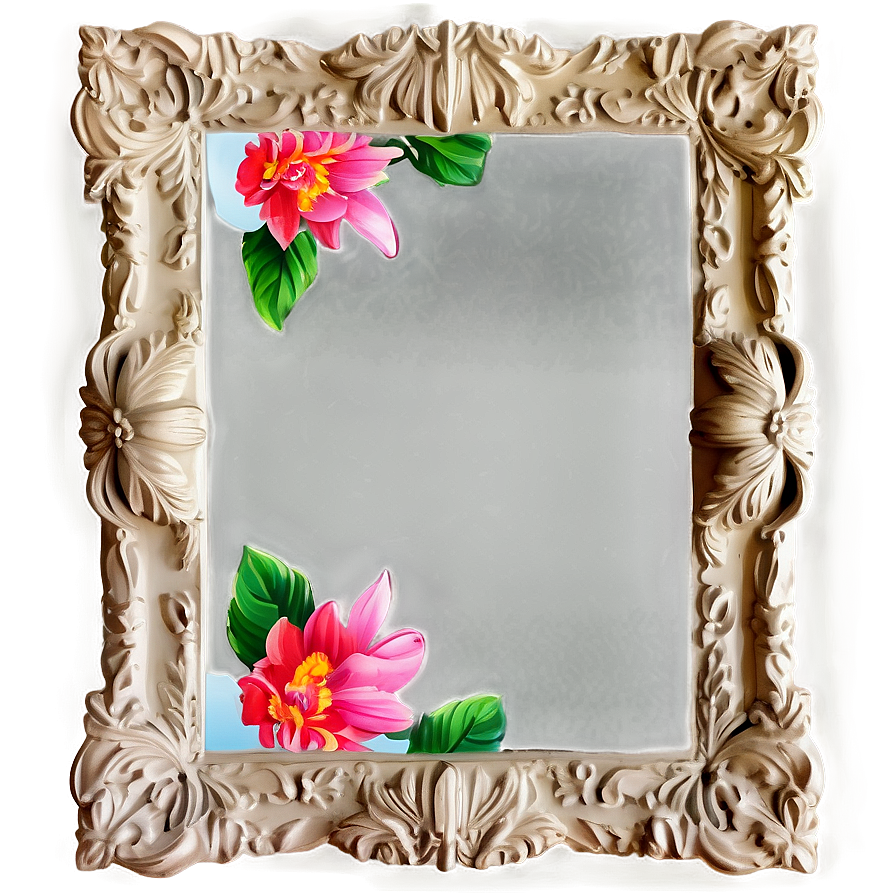 Floral Mirror Frame Png 06212024