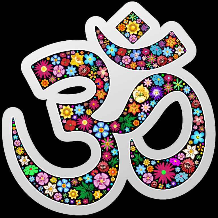 Floral Om Symbol Artwork