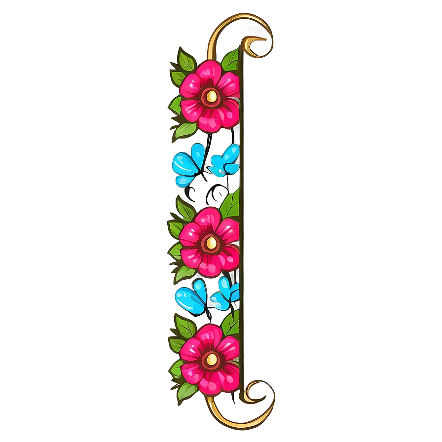 Floral Pattern Border Png Kdd48