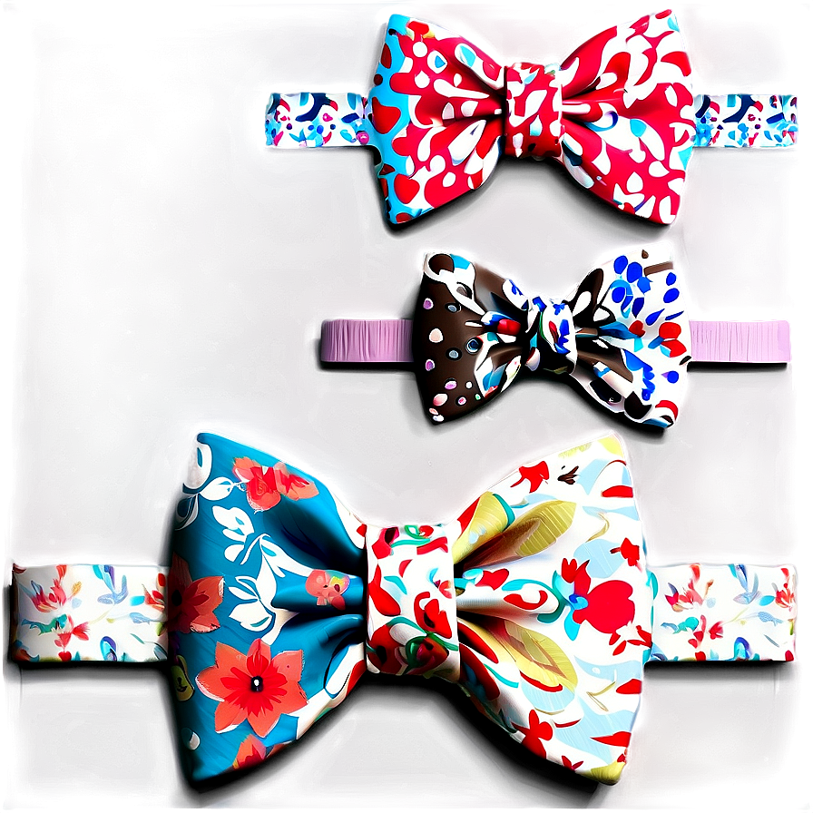 Floral Pattern Bow Tie Png 15