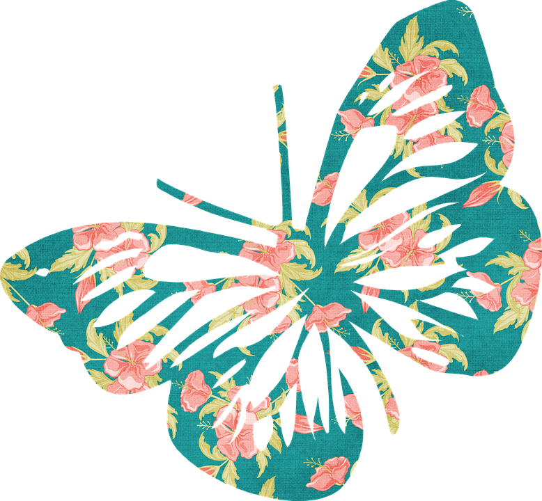 Floral Pattern Butterfly Illustration