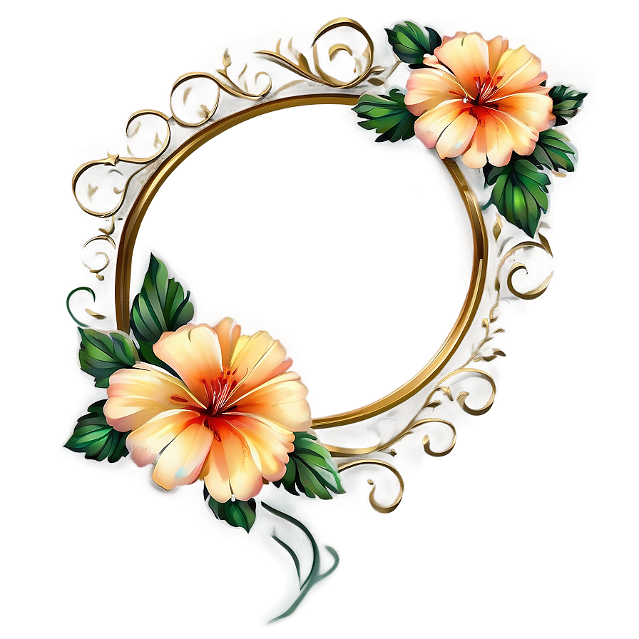 Floral Pattern Frame Png Wjo91