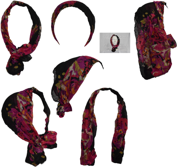 Floral Pattern Head Bandana Variations