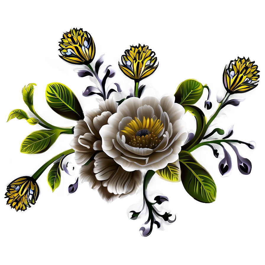 Floral Pattern Illustration Png Esf