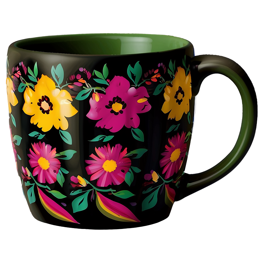 Floral Pattern Mug Png Xbq47