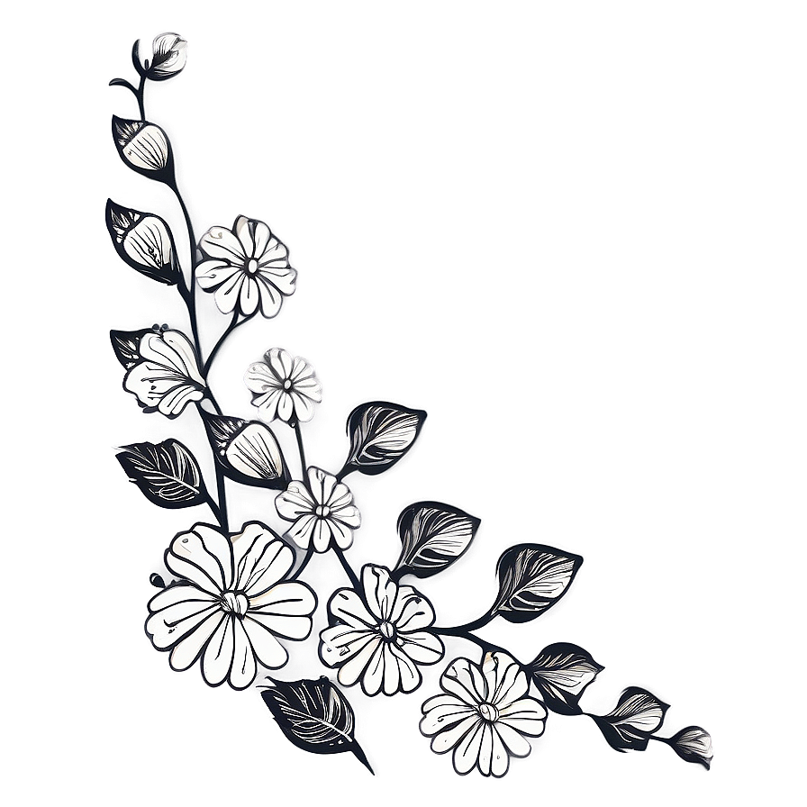 Floral Pattern Outline Png Soh57