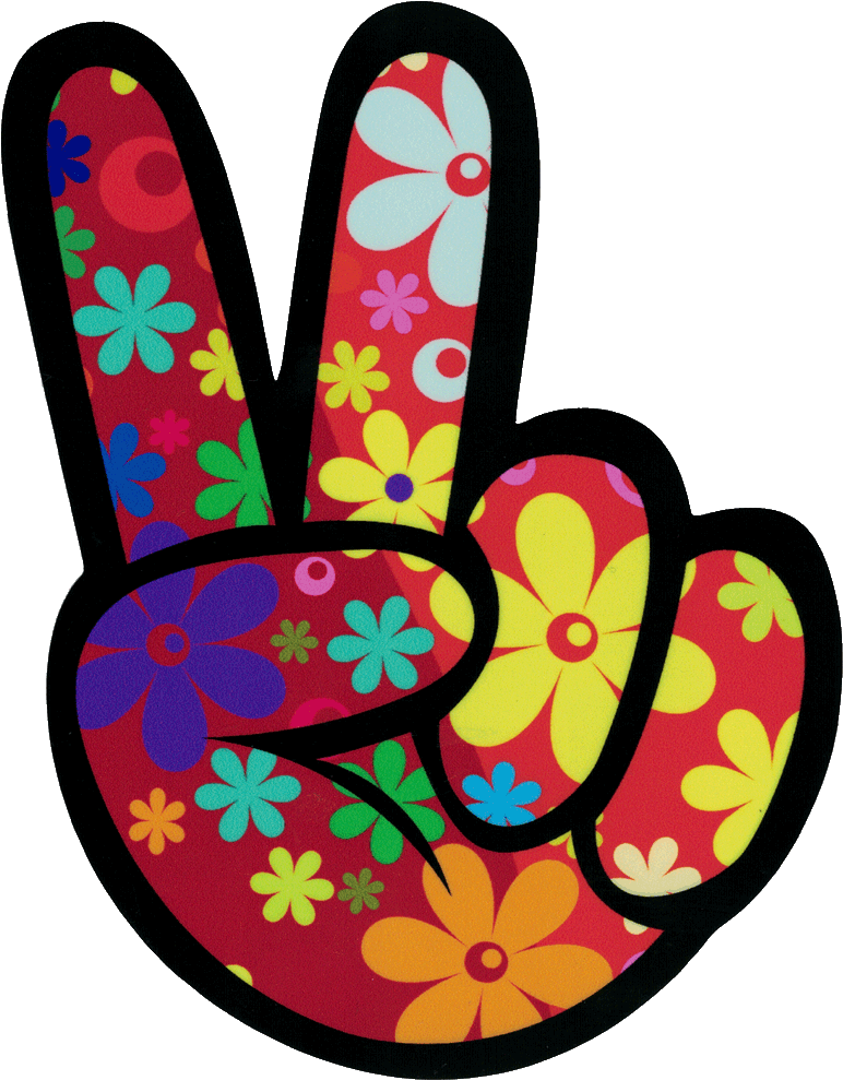 Floral Peace Sign