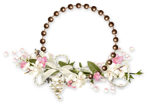 Floral_ Pearl_ Beaded_ Frame