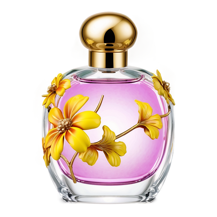 Floral Perfume Bottle Png 45