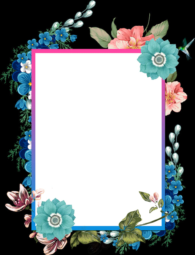 Floral Photo Frame Template
